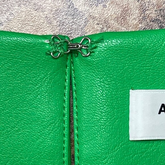 Amanda Uprichard New York Harlow Faux Leather Mini Dress in Green Size M - Picture 14 of 16